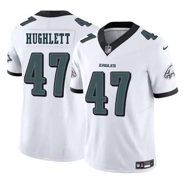 Men & Women & Youth Philadelphia Eagles #47 Charley Hughlett White 2025 New F.U.S.E. Vapor Untouchable Limited Stitched Jersey